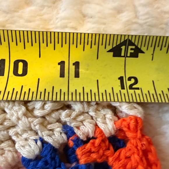 Micas NWT Crochet Rainbow Two Piece Set Lace Up Top & Shorts Size M - Picture 8 of 9